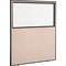 Global Industrial Office Partition Panel With Partial Window, 60-1/4W x 96H, Tan 695790WTN - alternate 1